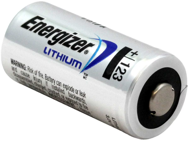 Energizer CR123A lithium battery